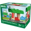 BRIO WORLD Tallenna ja toista -junalaituri